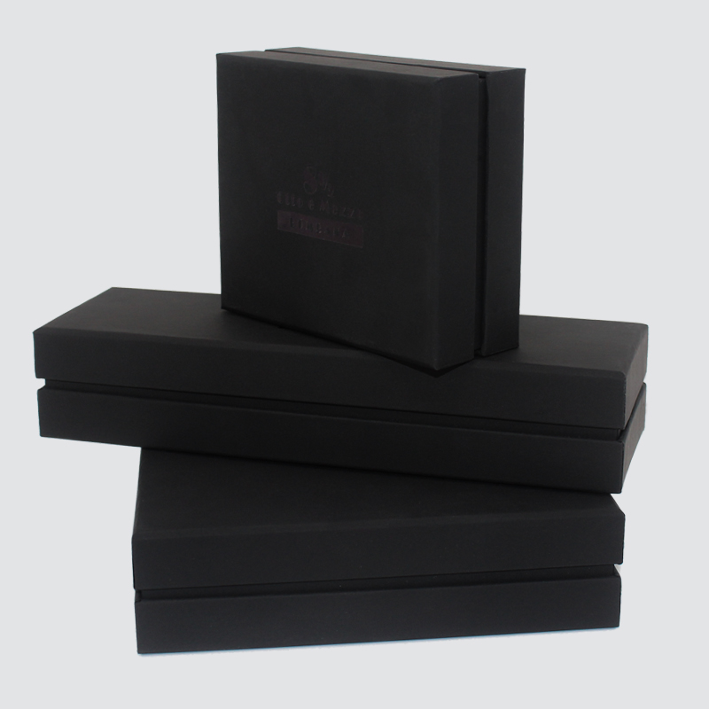 Dostosowane klasyczne czarne pudełko Biżuteria Naszyjnik Akcesoria Pudełko na prezent